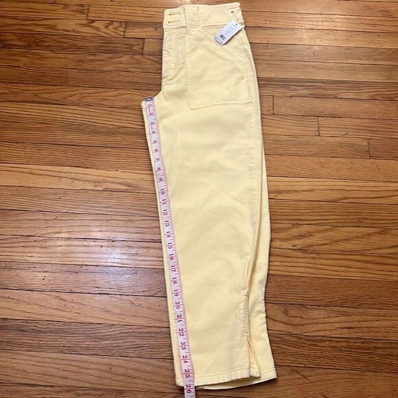 NWT Joie Mirenda Slim Crop Cargo Pants in pastel yellow Size 4 - Picture 9 of 9